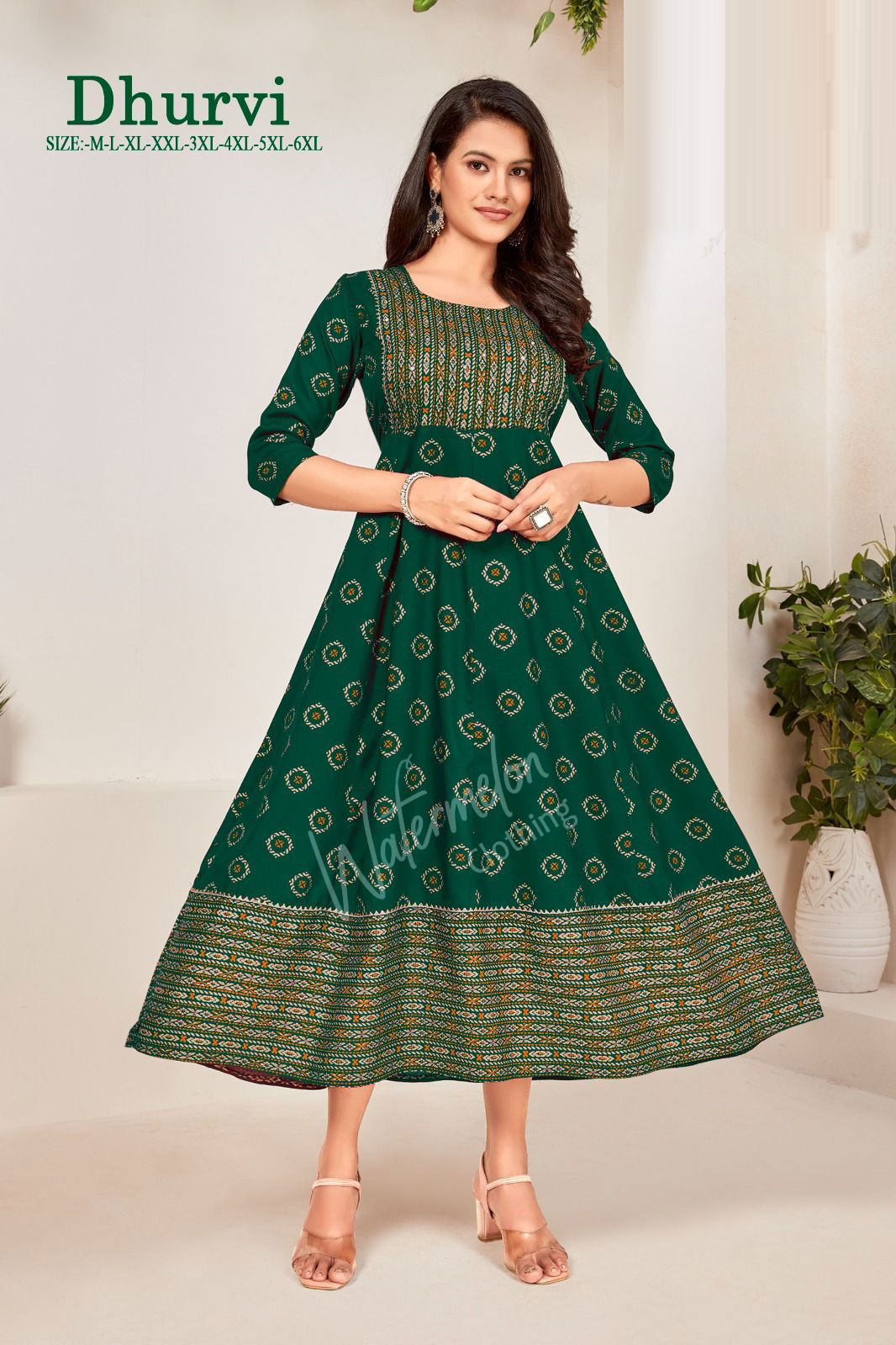 Dhurvi 1001 Printed Anarkali Kurtis Catalog
